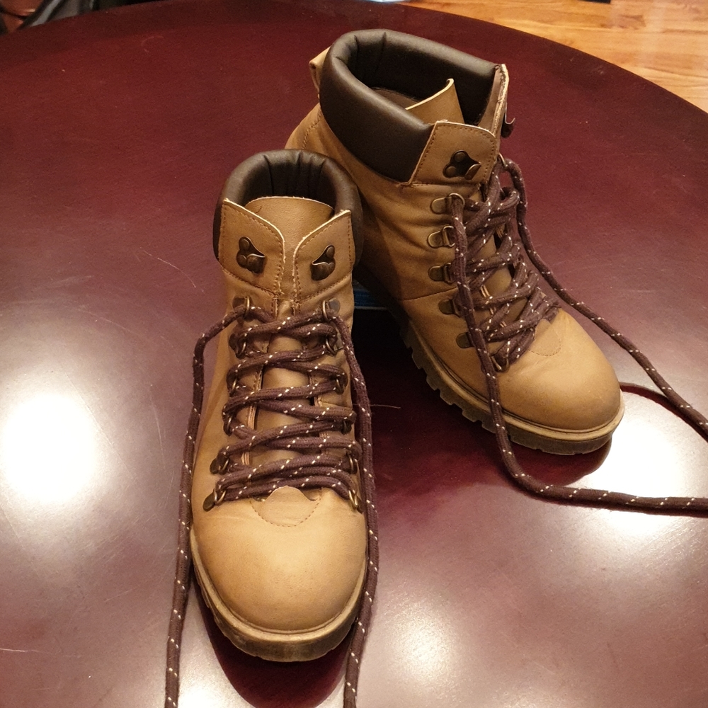 Light Brown Combat Boots